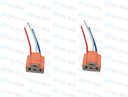 H4 Globes Plug with Wire Connector Pair for any Car