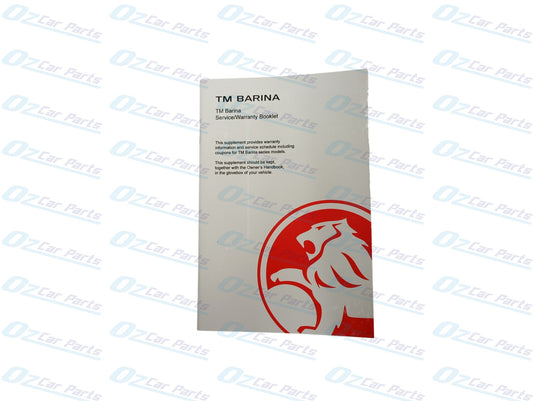 Service Logbook Genuine for Holden TM Barina 2013