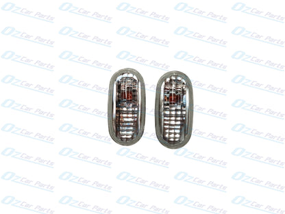 Front Guard Flasher Blinker Clear Pair for Mitsubishi Lancer Mirage 92 - 04