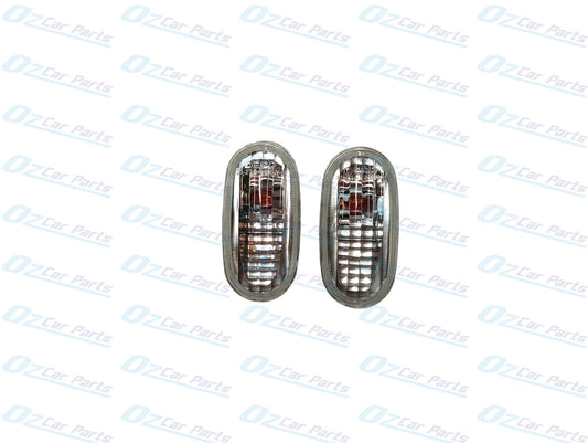 Front Guard Flasher Blinker Clear Pair for Mitsubishi Lancer Mirage 92 - 04