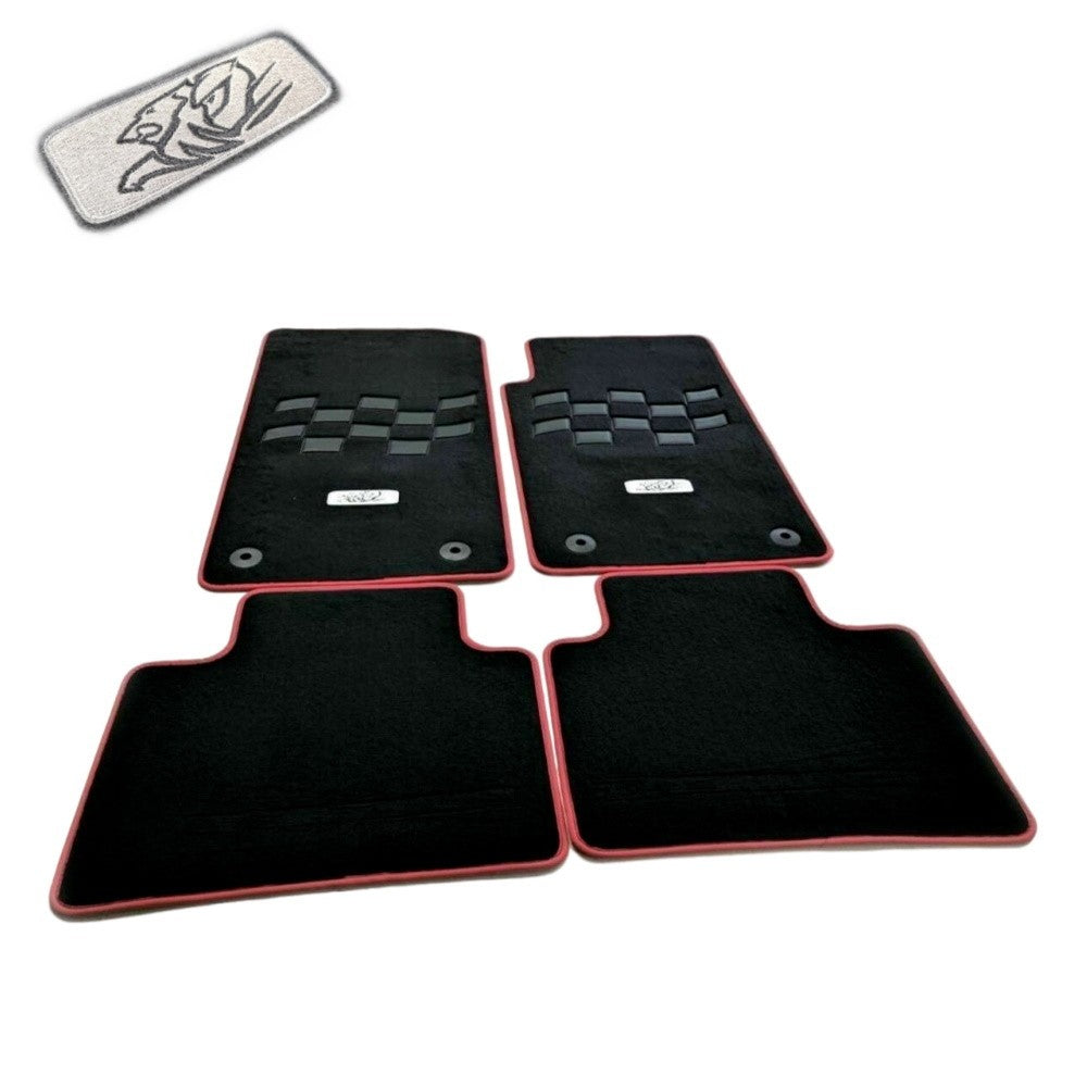VF Commodore HRT GENUINE NEW FRONT AND REAR Motorsport Floor Mats RED AND BLACK