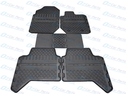 Heavy Duty Rubber Floor Mat Set of 5 for Ford Ranger PX 2011 - 2022