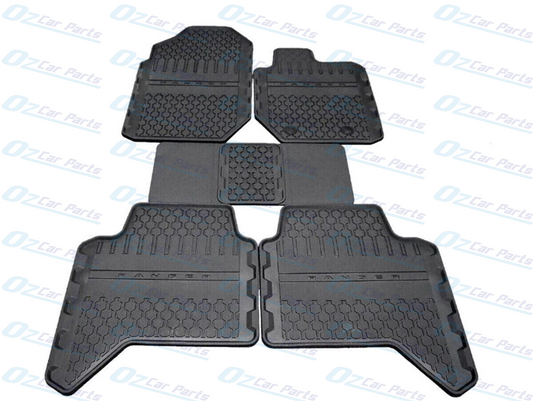 Heavy Duty Rubber Floor Mat Set of 5 for Ford Ranger PX 2011 - 2022