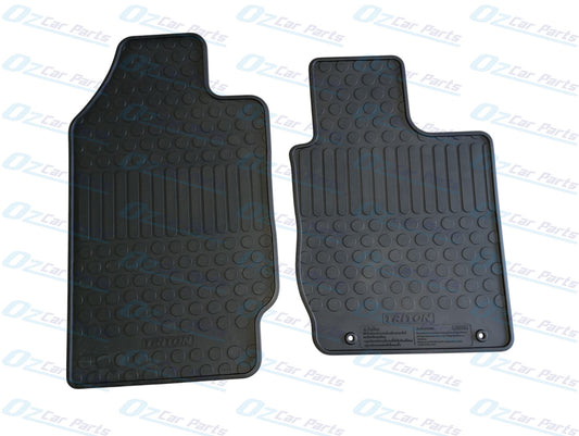 Front Rubber Floot Mats Set of 2 Genuine for Mitsubishi Triton ML MN MQ