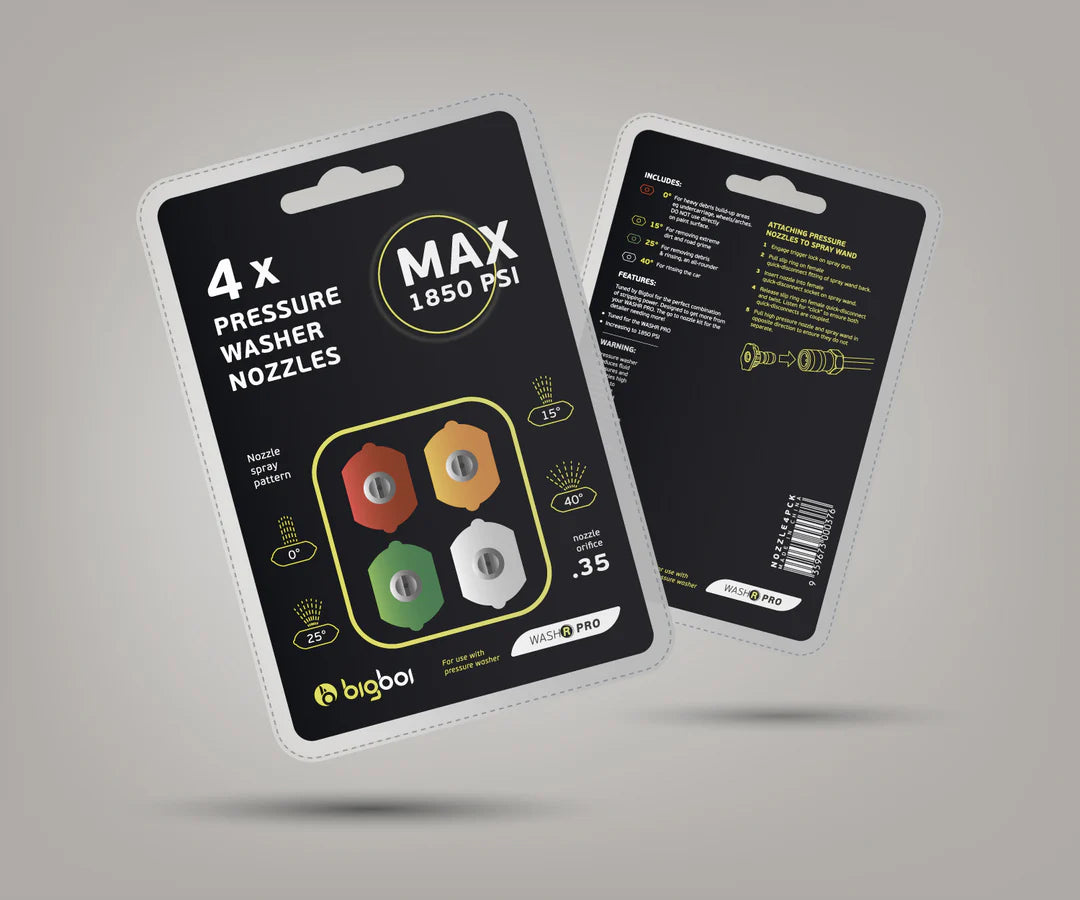 BigBoi NOZZLE4PCK Pressure Washer Nozzles Four Pack to suit WASHR PRO & WASHR QUAD