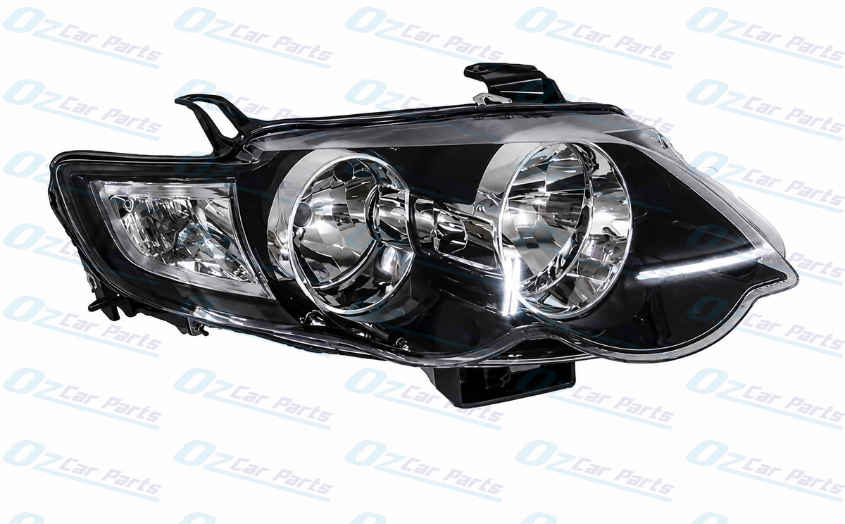 Headlight Pair Black for Ford Falcon FG XR6 XR8 Turbo