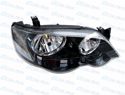 Headlight Pair Black for Ford Falcon BA BF XR6 XR8 FPV GT Turbo