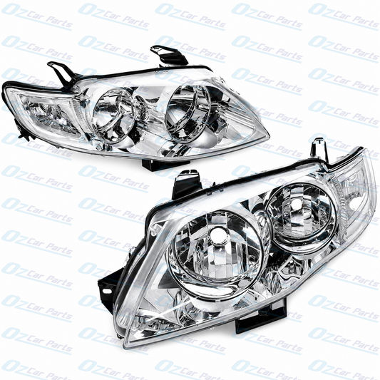 Headlight Pair Chrome Non Projector for Ford Falcon FG XT Series 1