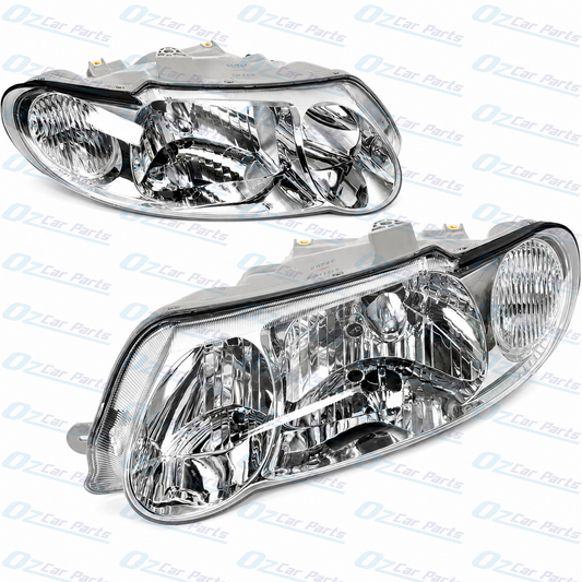 Headlight Pair Chrome for Holden Commodore VX VU