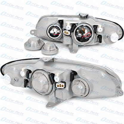Headlight Pair Chrome for Holden Commodore VX VU