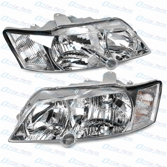 Headlight Pair Clear Blinker Type for Holden Commodore VY Series 1
