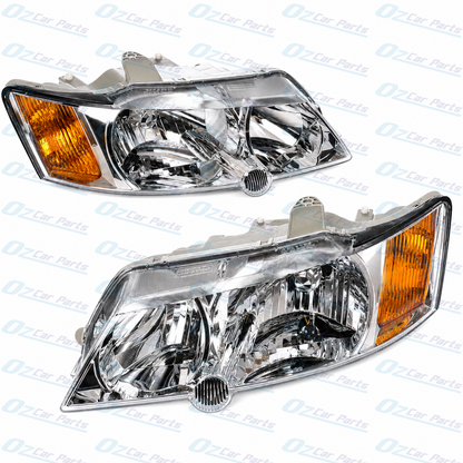 Headlight Pair Orange Blinker Type for Holden Commodore VY Series 2