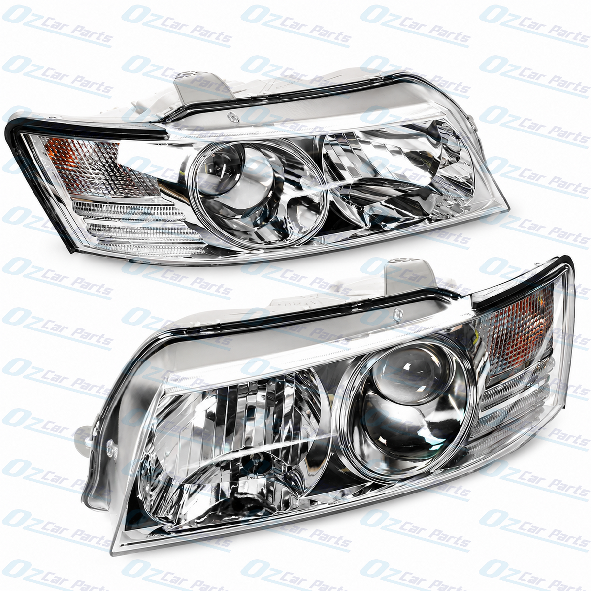 Headlight Pair Chrome Projector for Holden Commodore Berlina Adventra VZ