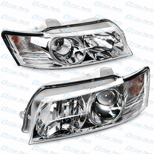 Headlight Pair Chrome Projector for Holden Commodore Berlina Adventra VZ