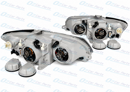 Headlight Pair Black Projector for Holden Commodore Adventra VZ SS