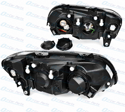 Headlight Pair Black Non Projector for Holden Commodore VE SS Series 1 Omega Berlina