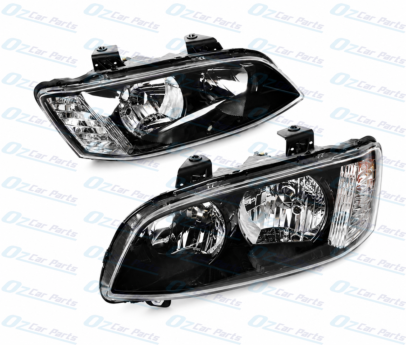 Headlight Pair Black Non Projector for Holden Commodore VE SS SV6 Series 2