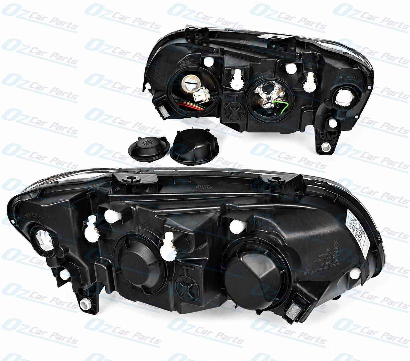 Headlight Pair Black Non Projector for Holden Commodore VE SS SV6 Series 2
