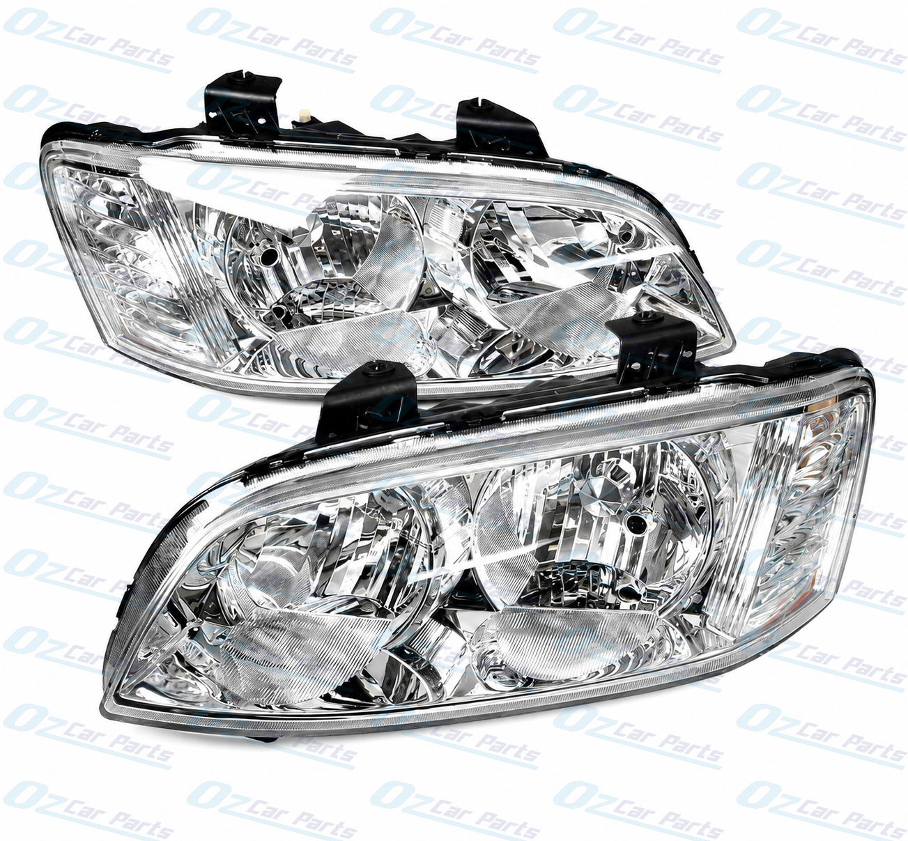 Headlight Pair Chrome Non Projector for Holden Commodore VE Series 2 Berlina Omega