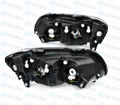 Headlight Pair Chrome Non Projector for Holden Commodore VE Series 2 Berlina Omega