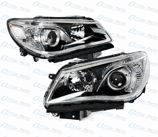 Headlight Pair Black for Holden Commodore VF HSV