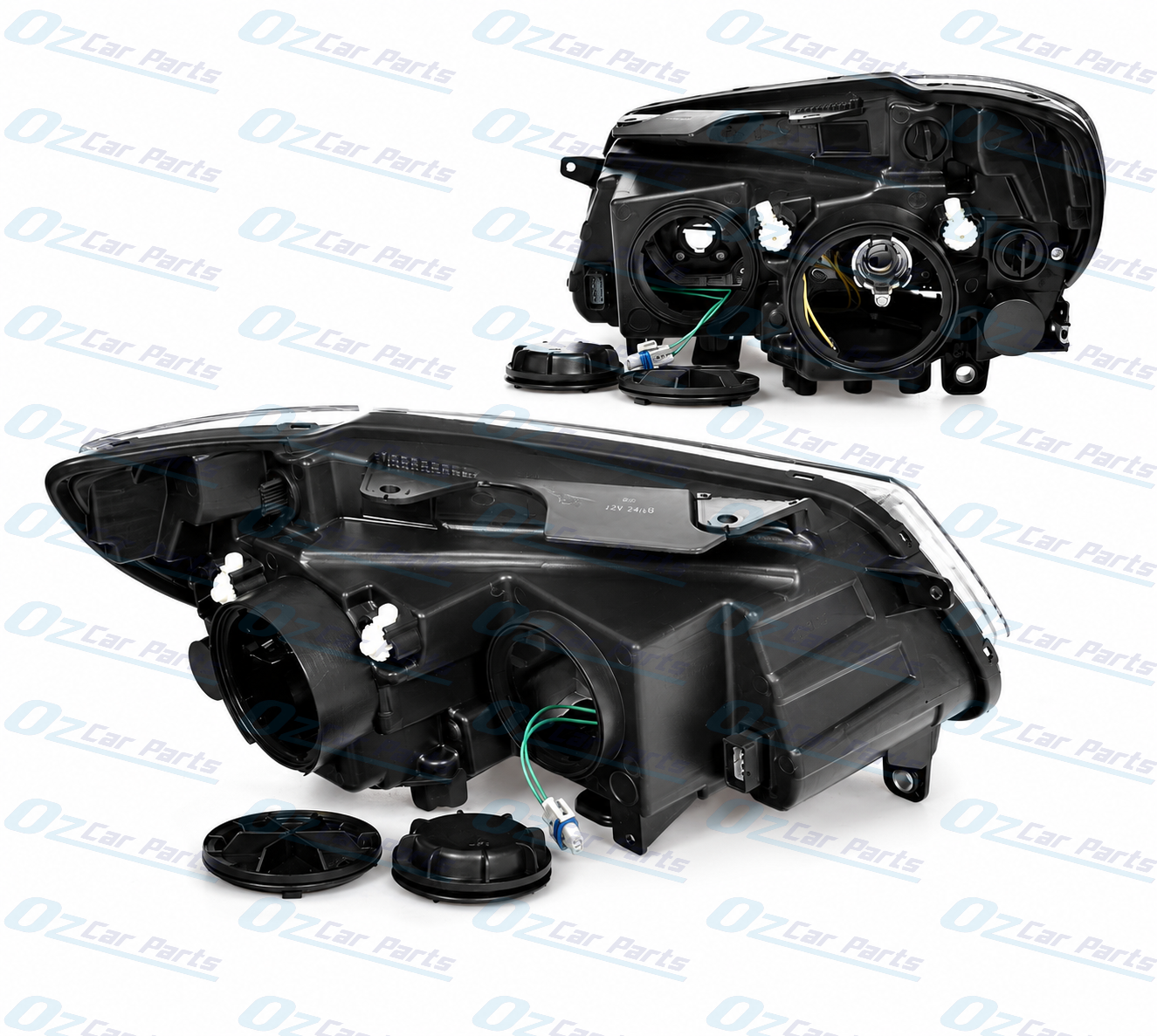 Headlight Pair Black for Holden Commodore VF HSV