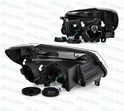 Headlight Pair Black for Holden Commodore VF HSV