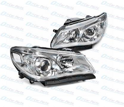 Headlight Pair Chrome Projector for Holden Commodore VF Evoke