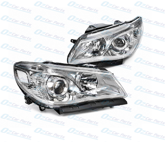 Headlight Pair Chrome Projector for Holden Commodore VF Evoke