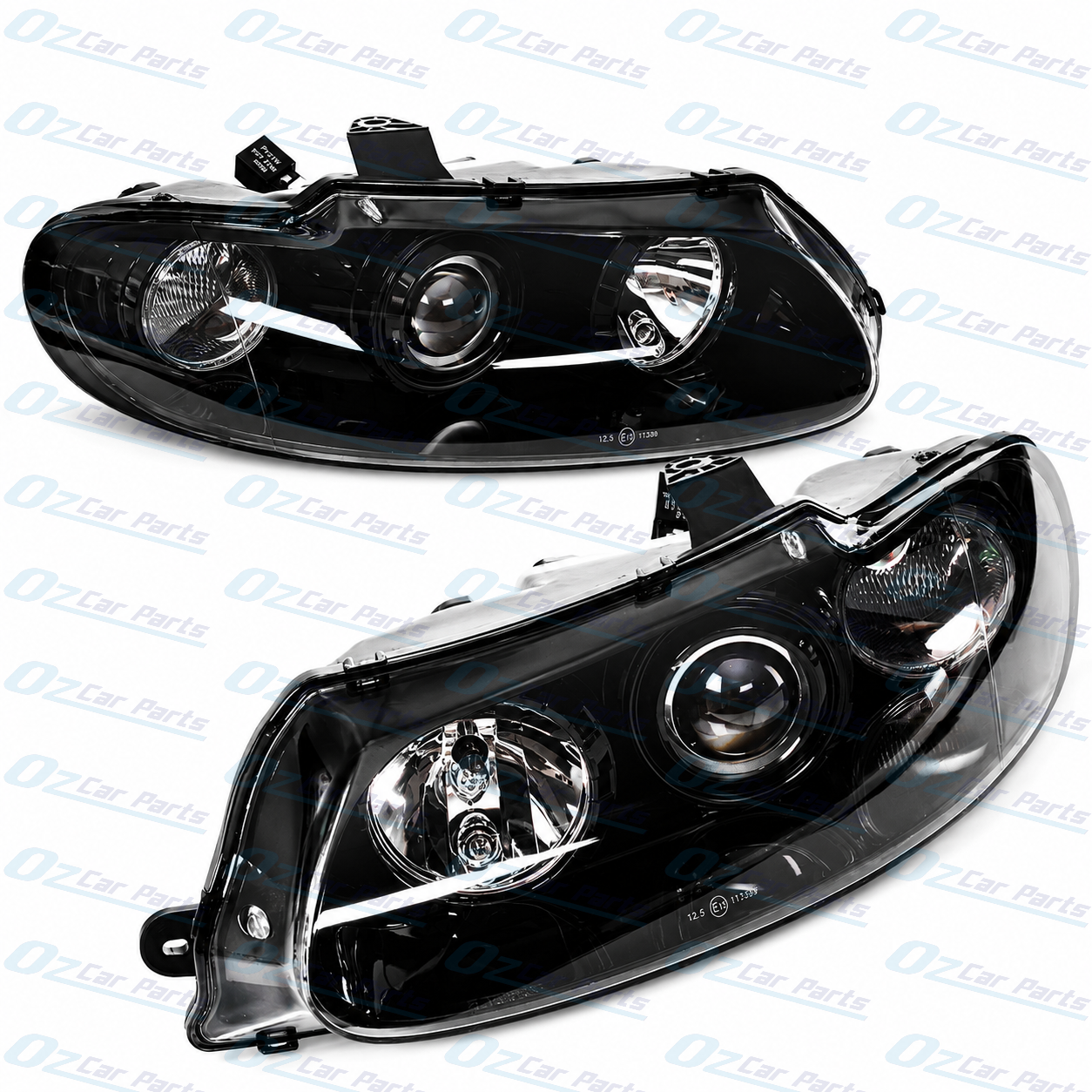 Headlight Pair Black Atezza for Holden Commodore VT Monaro