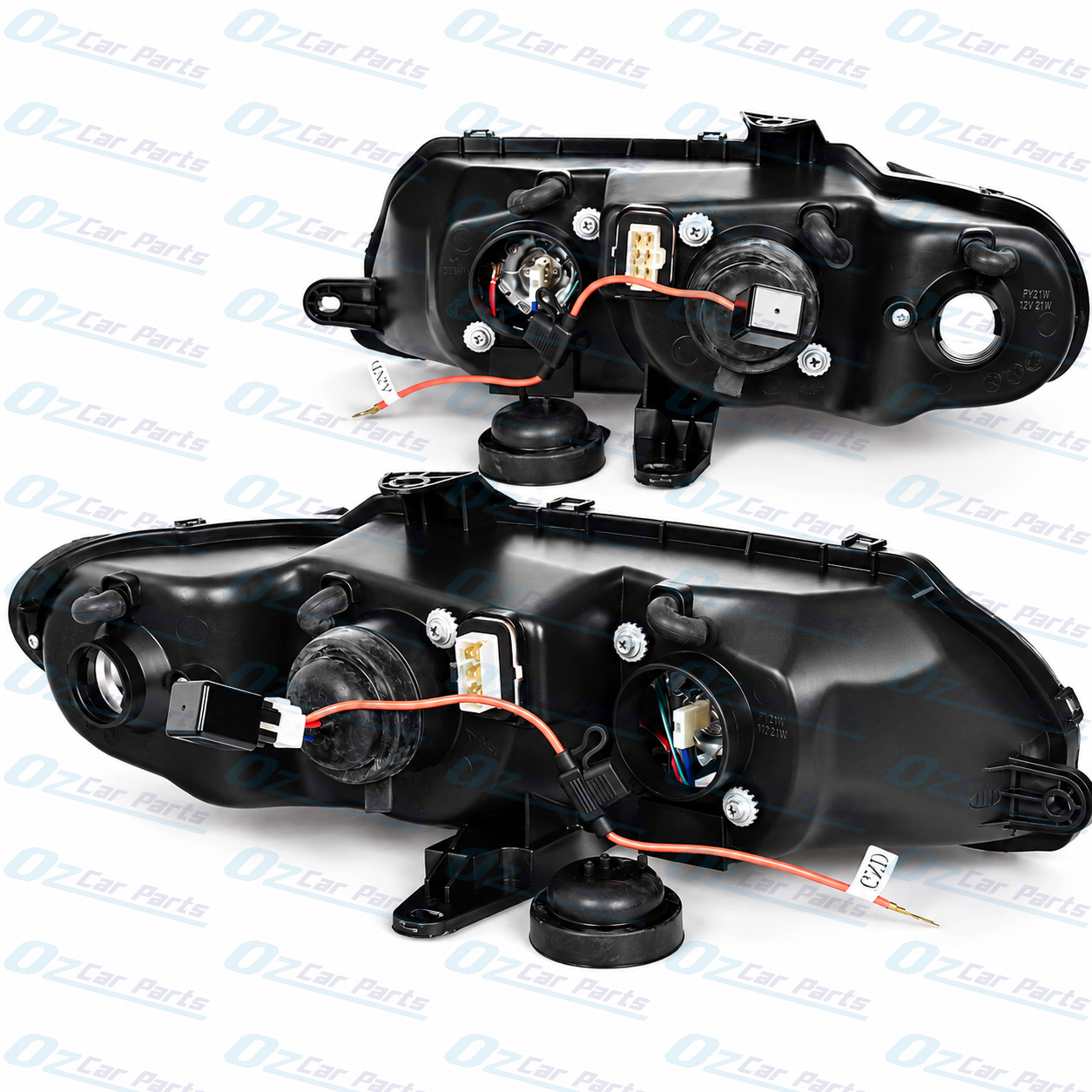 Headlight Pair Black Atezza for Holden Commodore VT Monaro