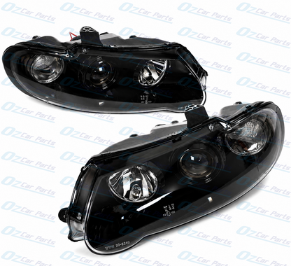 Headlight Pair Black Altezza Projector for Holden Commodore VX VU