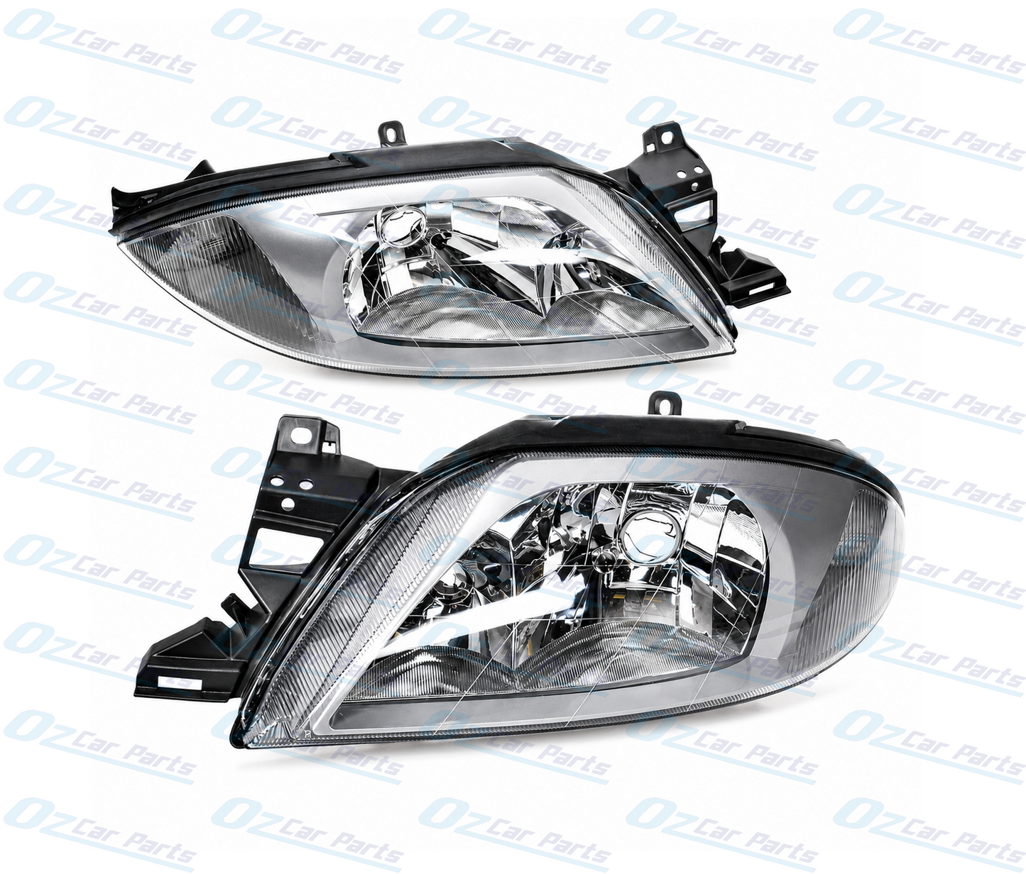 Headlight Pair Grey for Ford Falcon AU 1 2 3