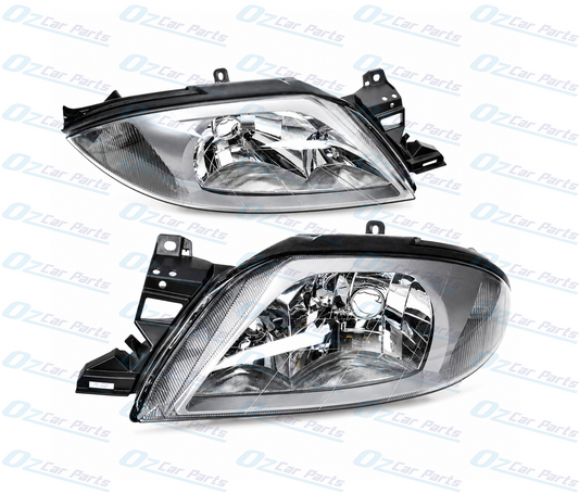 Headlight Pair Grey for Ford Falcon AU 1 2 3
