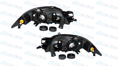 Headlight Pair Grey for Ford Falcon AU 1 2 3