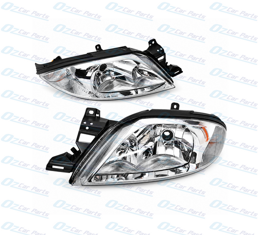Headlight Pair Chrome for Ford Falcon Futura Fairmont AU Series 1 2 3