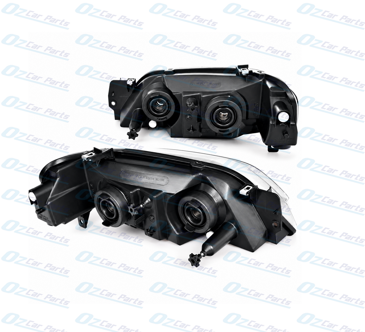 Headlight Pair Black for Ford Falcon Fairmont BA BF XT