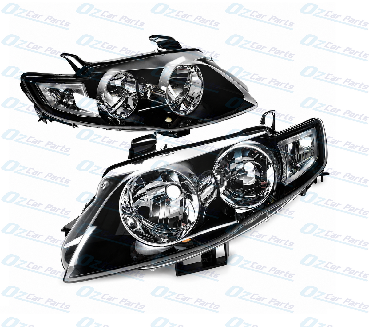 Headlight Pair Black for Ford Falcon FG XT Sedan Ute