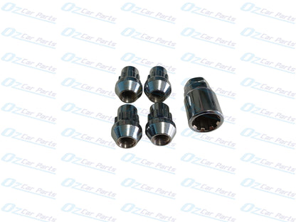 Wheel Lock Nuts Set Chrome for Holden Commodore VL VN VP VR VS VT VX VU VY VZ WH WK WL