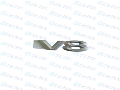 V8 Emblem Badge Satin Chrome Genuine for Holden Commodore