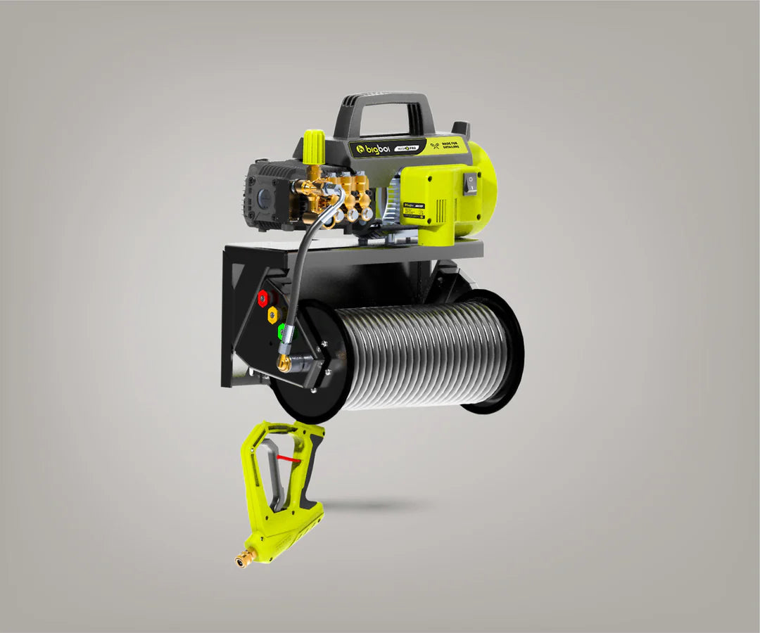 BigBoi WashR Pressure Washer Fixed Wall Mount with Hose Reel