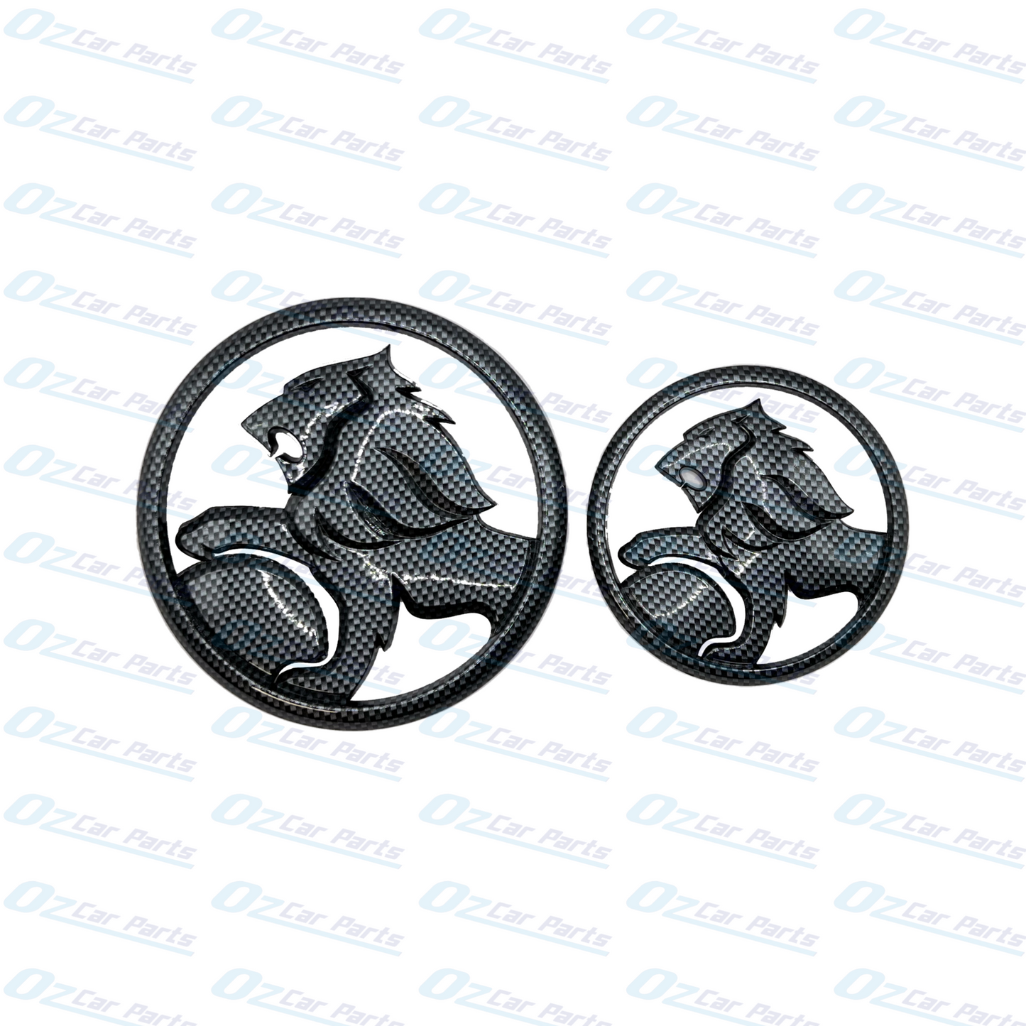 Carbon Fibre Front & Back Rear Badge Set Pair for Holden Commodore VE VF SV6 SS SSV