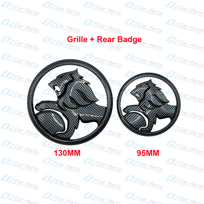 Carbon Fibre Front & Back Rear Badge Set Pair for Holden Commodore VE VF SV6 SS SSV
