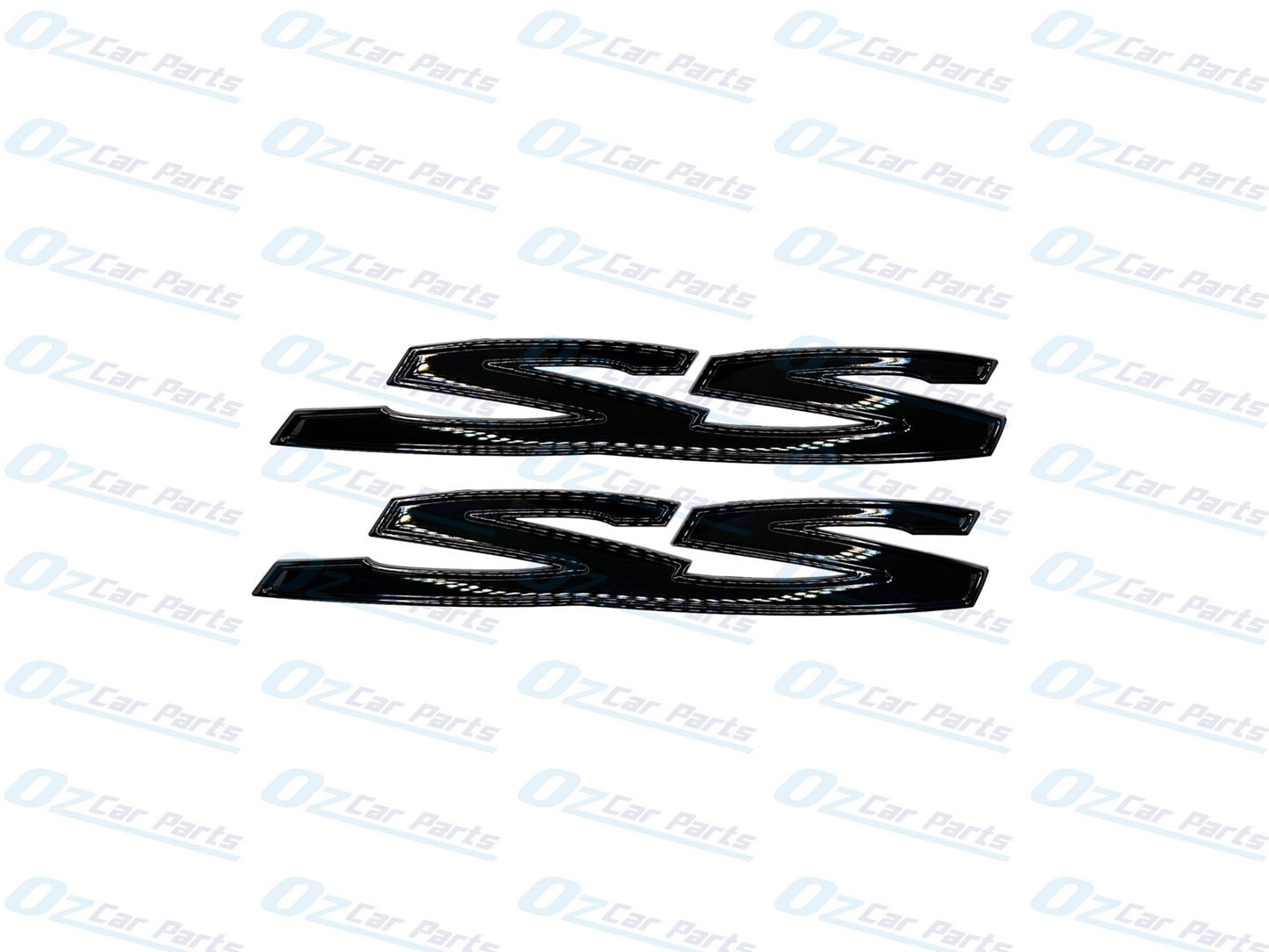 Gloss Black Side SS Badge Emblem Pair for Holden Commodore VE VF SS Sedan Wagon Ute