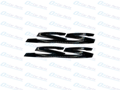 Gloss Black Side SS Badge Emblem Pair for Holden Commodore VE VF SS Sedan Wagon Ute