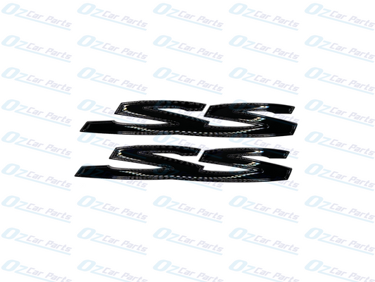Gloss Black Side SS Badge Emblem Pair for Holden Commodore VE VF SS Sedan Wagon Ute