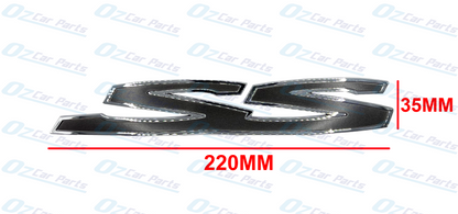Grey Chrome Side Rear SS SSV Badge Emblem Set of 3 for Holden Commodore VE VF SS