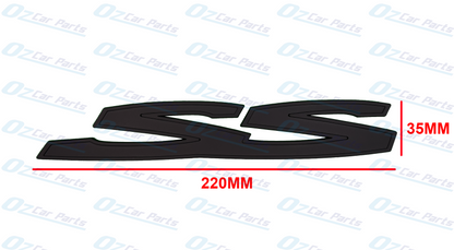 Matte Black Side SS Badge Emblem Pair for Holden Commodore VE VF SS Sedan Wagon Ute