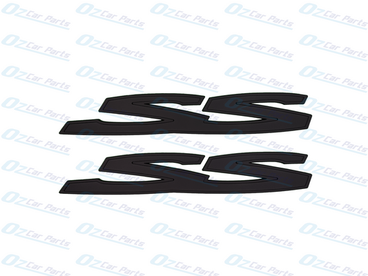 Matte Black Side SS Badge Emblem Pair for Holden Commodore VE VF SS Sedan Wagon Ute