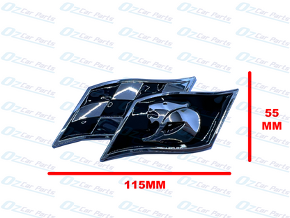 Chrome Black HSV Racing Flag Badge Emblem for Holden Commodore V8 SV6 SS SV8 GTS R8 Maloo